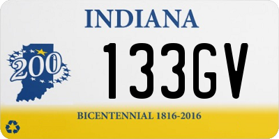 IN license plate 133GV