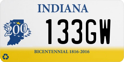 IN license plate 133GW