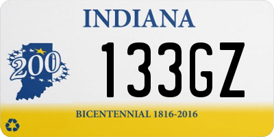 IN license plate 133GZ