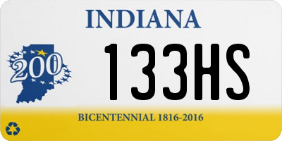 IN license plate 133HS