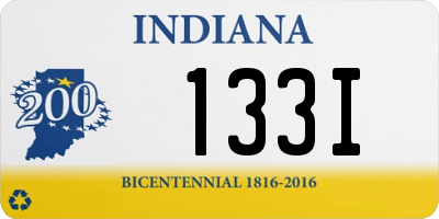 IN license plate 133I