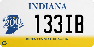 IN license plate 133IB