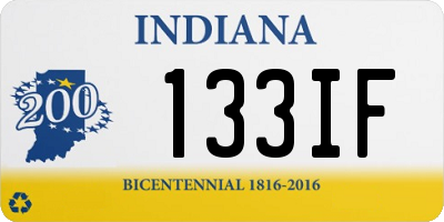 IN license plate 133IF
