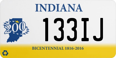 IN license plate 133IJ