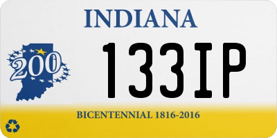 IN license plate 133IP