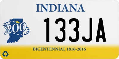 IN license plate 133JA