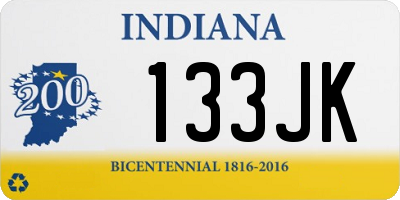IN license plate 133JK