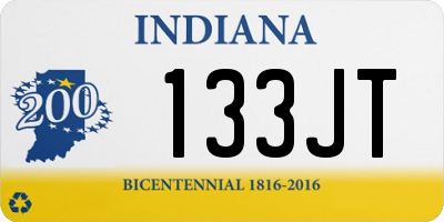 IN license plate 133JT