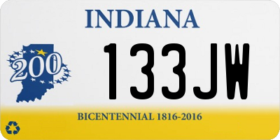 IN license plate 133JW