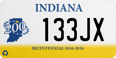 IN license plate 133JX