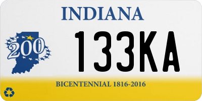 IN license plate 133KA