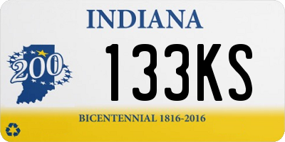 IN license plate 133KS