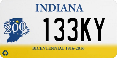 IN license plate 133KY