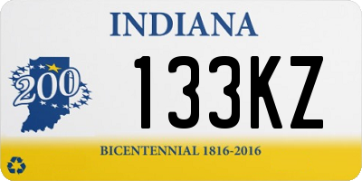 IN license plate 133KZ