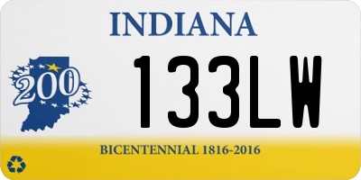 IN license plate 133LW