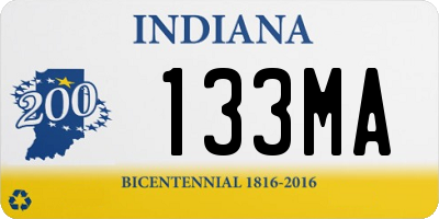 IN license plate 133MA