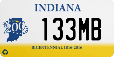 IN license plate 133MB