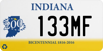 IN license plate 133MF