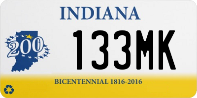 IN license plate 133MK