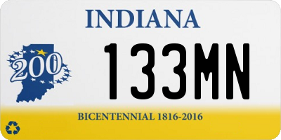 IN license plate 133MN