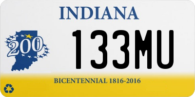 IN license plate 133MU