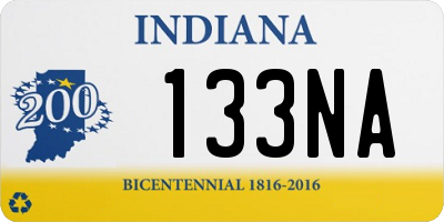 IN license plate 133NA