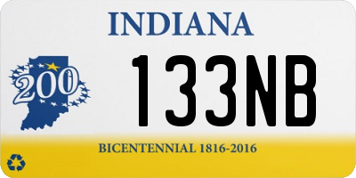 IN license plate 133NB