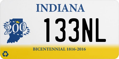 IN license plate 133NL