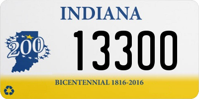 IN license plate 133OO