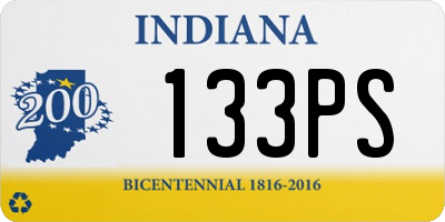 IN license plate 133PS