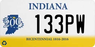 IN license plate 133PW