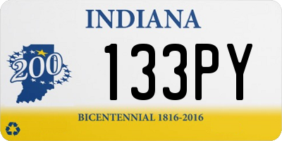 IN license plate 133PY