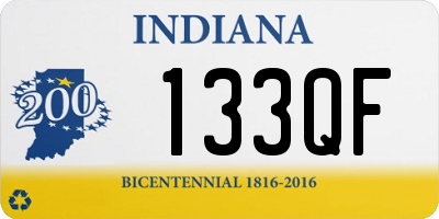 IN license plate 133QF