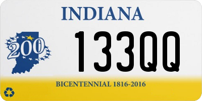 IN license plate 133QQ