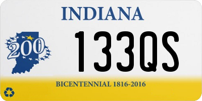 IN license plate 133QS