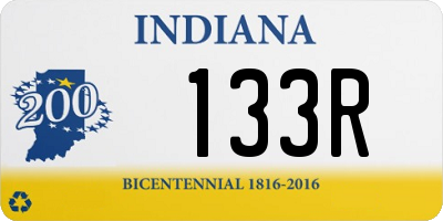 IN license plate 133R