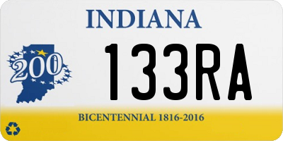 IN license plate 133RA