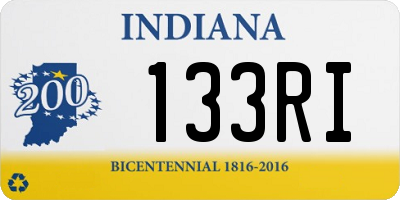 IN license plate 133RI