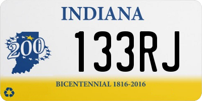 IN license plate 133RJ
