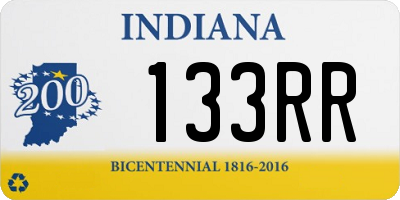 IN license plate 133RR