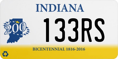 IN license plate 133RS