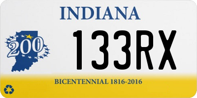 IN license plate 133RX