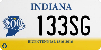 IN license plate 133SG