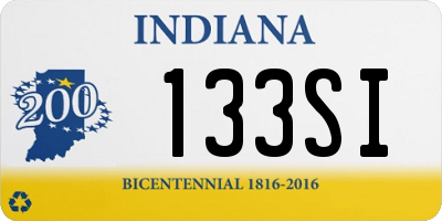 IN license plate 133SI
