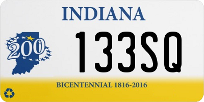 IN license plate 133SQ