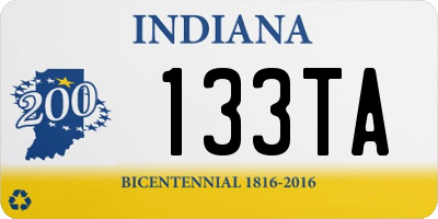 IN license plate 133TA