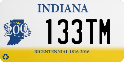 IN license plate 133TM