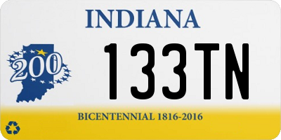 IN license plate 133TN