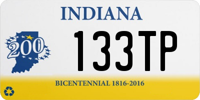 IN license plate 133TP