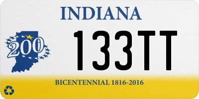 IN license plate 133TT